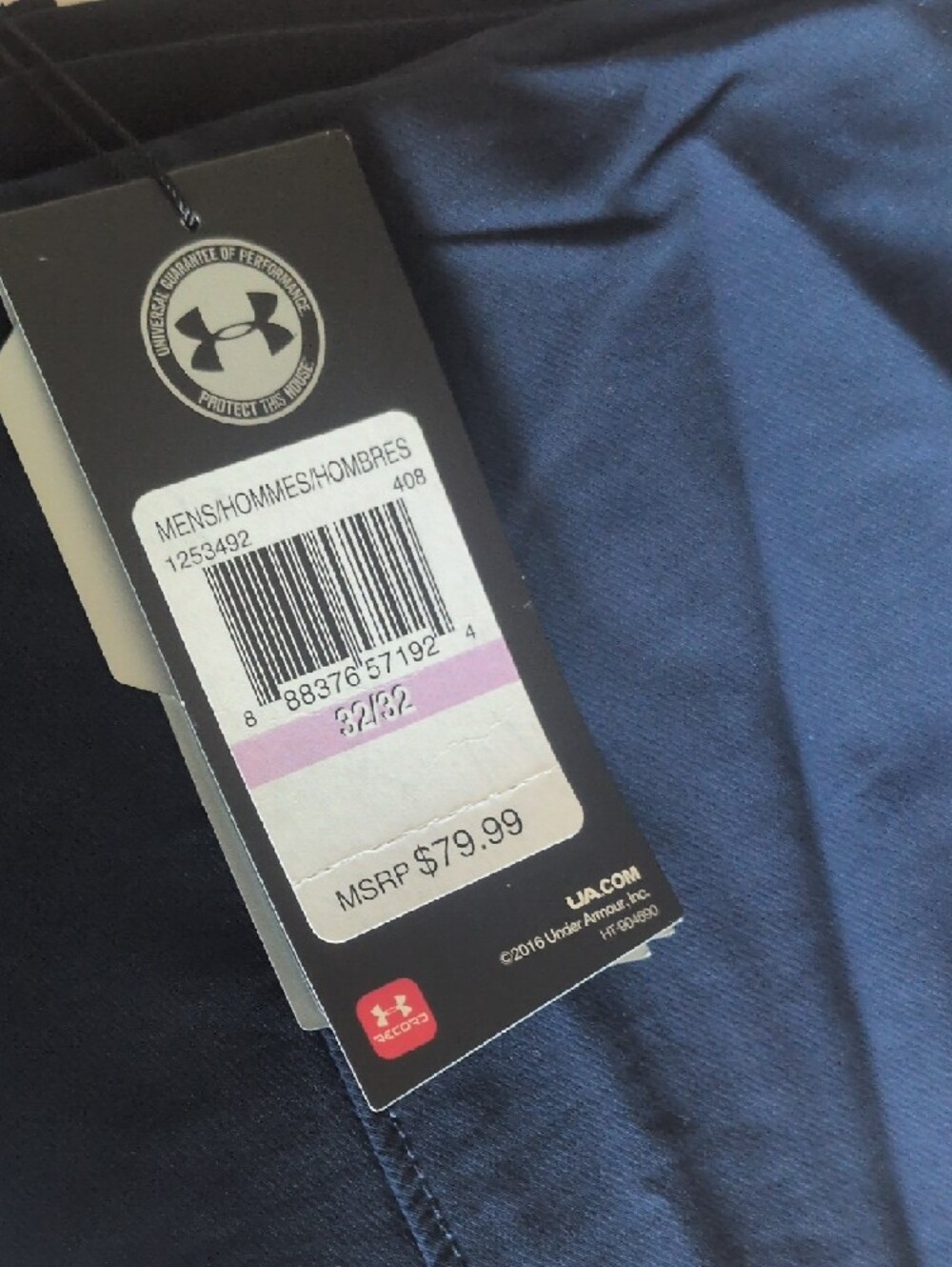 Under Armour Navy Tapered Athletic Golf Pants - Picture 9 of 9